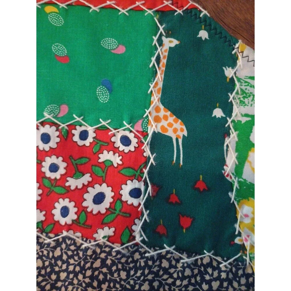 Patchwork table runner boho rustic retro colorful tapestry wallhanging handmade?